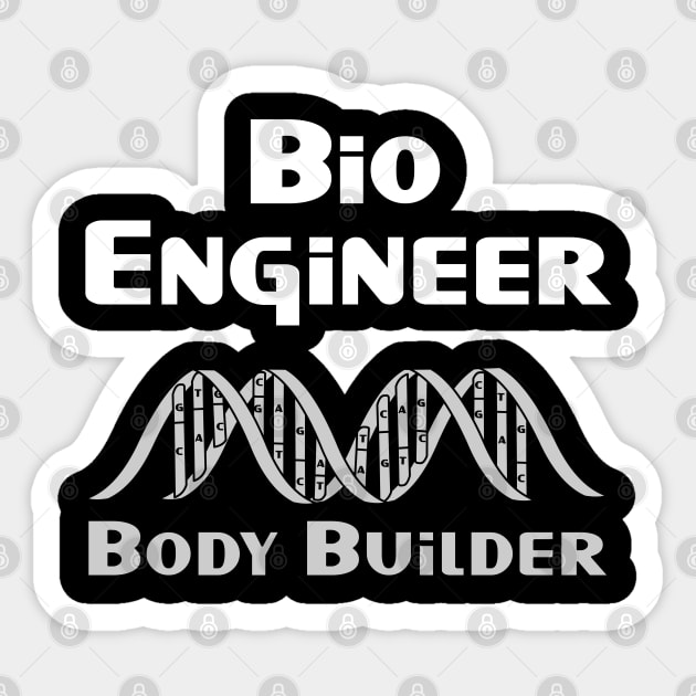 Bio Engineer Body Builder White Text Sticker by Barthol Graphics